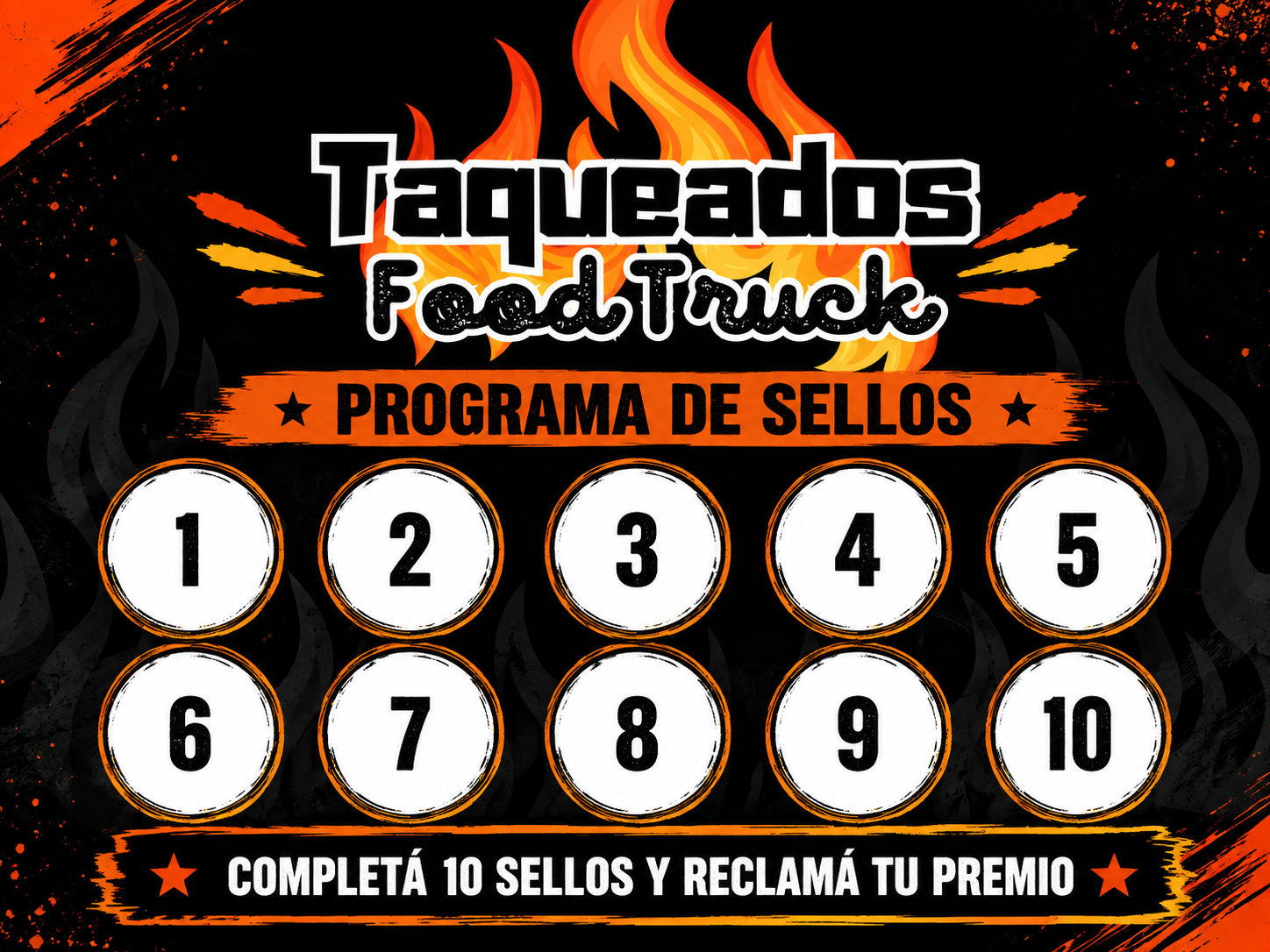Vista previa real de la tarjeta de sellos de Tarjeta de Sellos